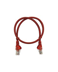 50cm UTP Cat5e Flylead Red - (10 Per Pack)