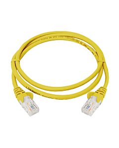 CAT5e 1 Meter UTP Patchleads / Flyleads | Yellow - (10 Per Pack)