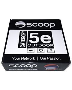 Scoop 100m Box Cat5e Outdoor FTP CCA Network Cable