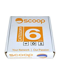 Scoop 100m Box Cat6 CCA White UTP Network Cable