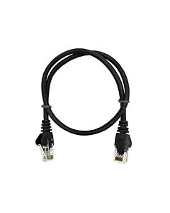 50cm UTP Cat5e Flylead Black - (10 Per Pack)