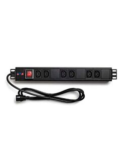 6-Way C13 IEC PDU – IEC C13 Plug | Network Rack Power Strip