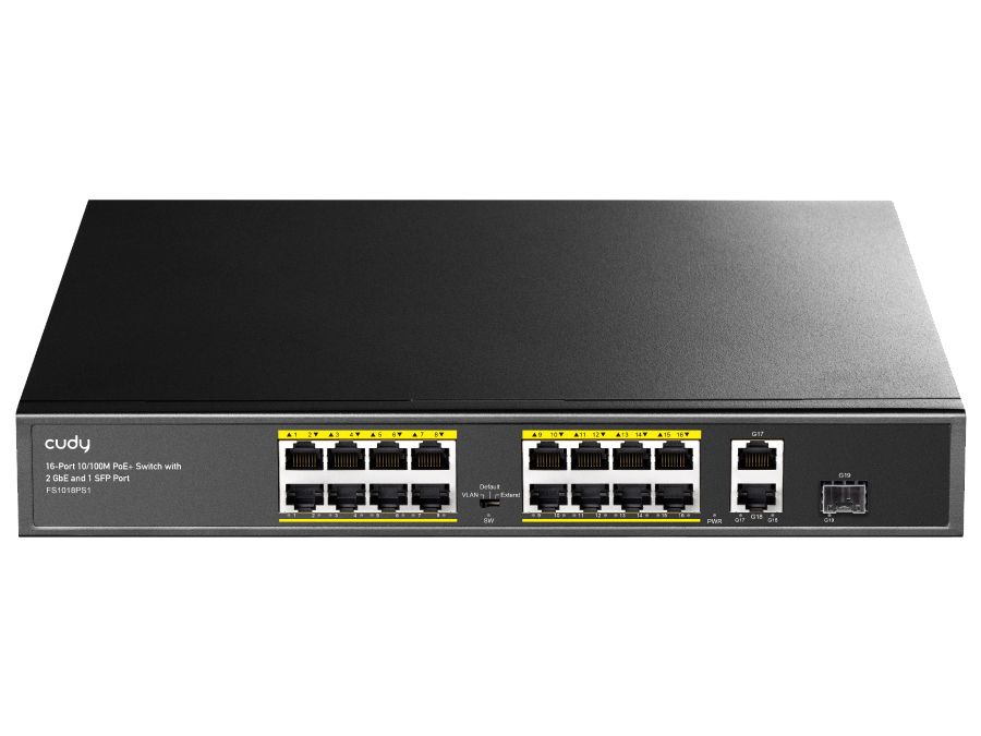 Cudy 18 Port with 16 PoE 190W 2 Gigabit 1SFP Combo Switch