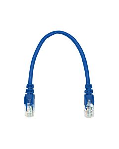22cm UTP Cat5e Flylead Blue - (10 Per Pack)