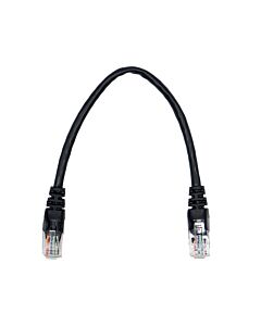 22cm UTP Cat5e Flylead Black - (10 Per Pack)