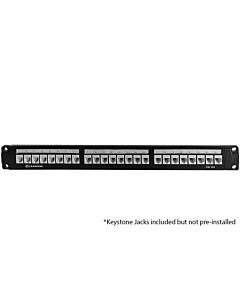 24 Port Cat6a Patch Panel Keystones Included