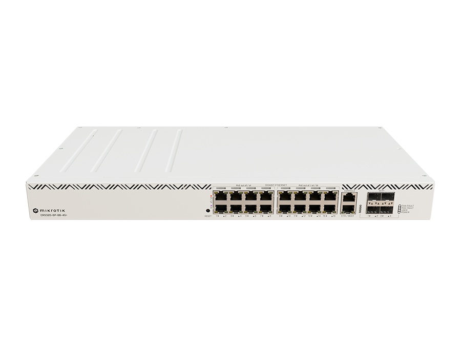 MikroTik Cloud Router Switch 16 Port PoE 600W 4SFP+ 