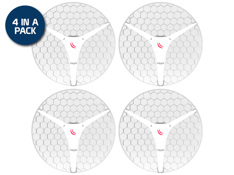 MikroTik LHG XL 5 ac 27dBi PtP CPE 4 Pack 