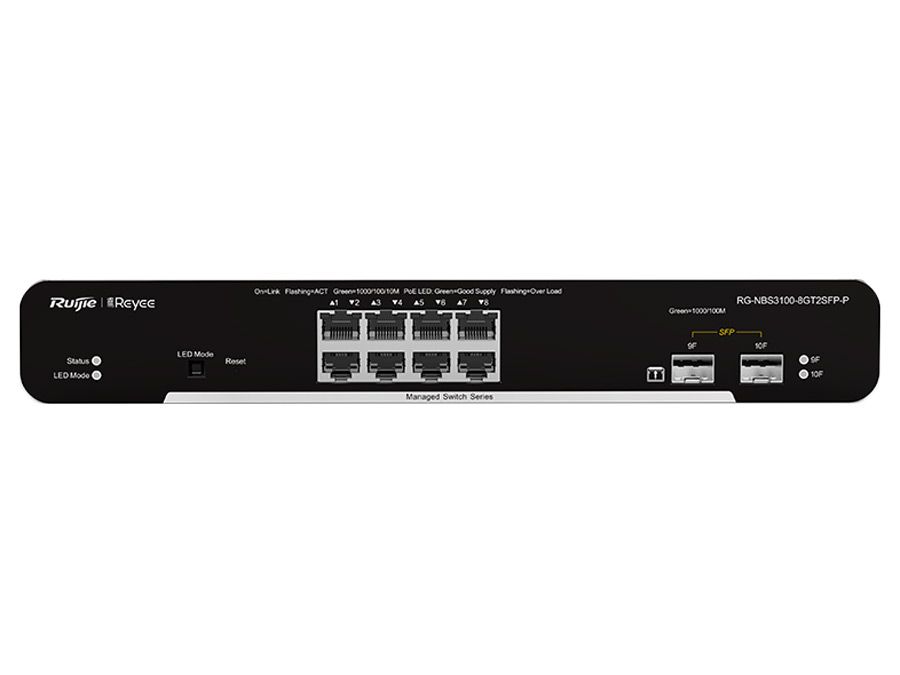 Reyee 8 Port Gigabit PoE 125W 2SFP Layer 2+ Smart Switch