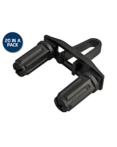 Rackstuds Duo 2.2mm/3.2mm 20 Pack Black