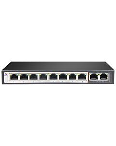 Scoop 8 Port Fast Ethernet AI PoE 96W 2 Gigabit Switch