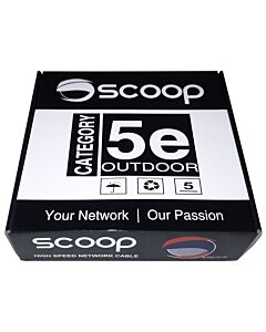 Scoop 100m Box Cat5e Outdoor FTP CCA Network Cable