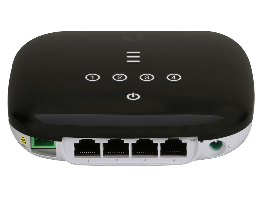 Ubiquiti UFiber WiFi 2.4GHz, 4 Gigabit Ports, 1 GPON Port, High-Speed ONU