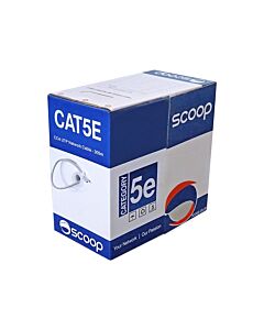 Scoop 305m Box Cat5e CCA Grey UTP Network Cable