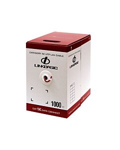 Linkbasic 305M Box Cat5e Solid Red UTP Network Cable