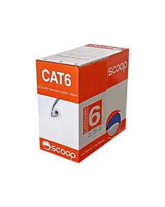 Scoop 305m Box Cat6 CCA Grey UTP Network Cable