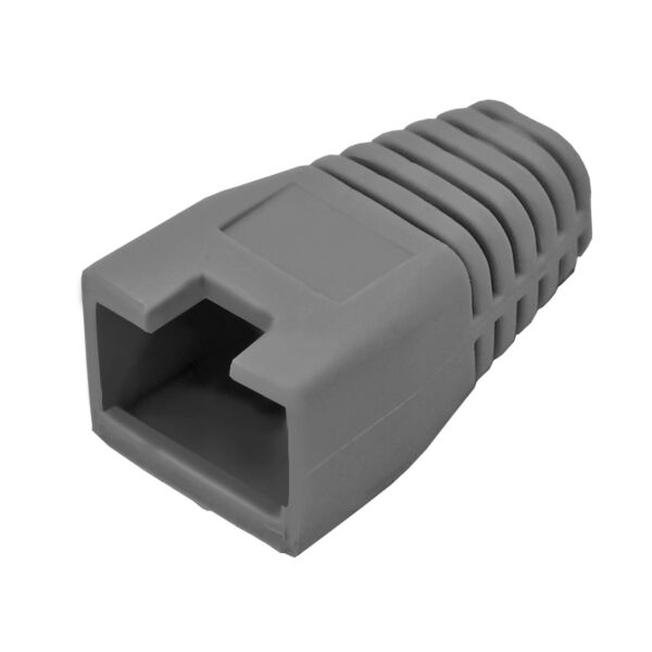 RJ45 Connector Boots - Grey - (50 Per Pack)