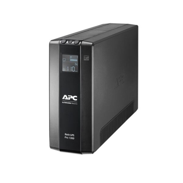 APC Back-UPS Pro, 1300VA/780W, Tower, 230V, 8x IEC C13 outlets, AVR, LCD, User Replaceable Battery | BR1300MI