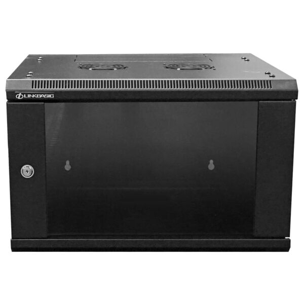 Linkbasic 6U Swing Frame Wall-Mounted Network Cabinet, 450mm + 100mm Collar, Flat-Packed