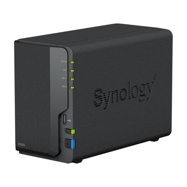 Synology DiskStation DS223: Advanced 2-Bay NAS with Realtek RTD1619B, 2GB DDR4, Hot-Swap Support, and Triple USB 3.2 Ports | DS223