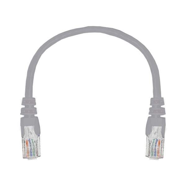 22cm UTP Cat5e Flylead Grey - (10 Per Pack)