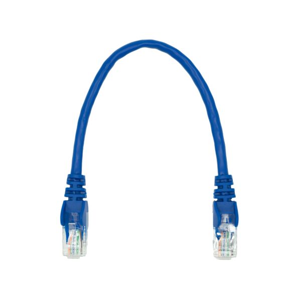 22cm UTP Cat5e Flylead Blue - (10 Per Pack)