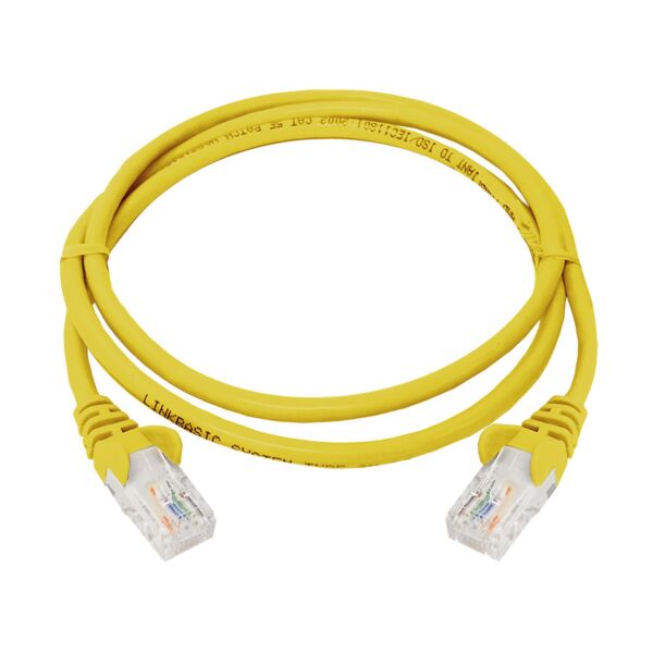 CAT5e  1 Meter UTP Patchleads / Flyleads | Yellow   - (10 Per Pack) | FLY-1Y