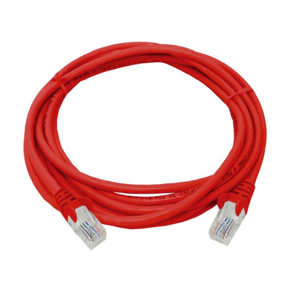 CAT5e 3 Meter UTP Patchleads / Flyleads | Red - (10 Per Pack)