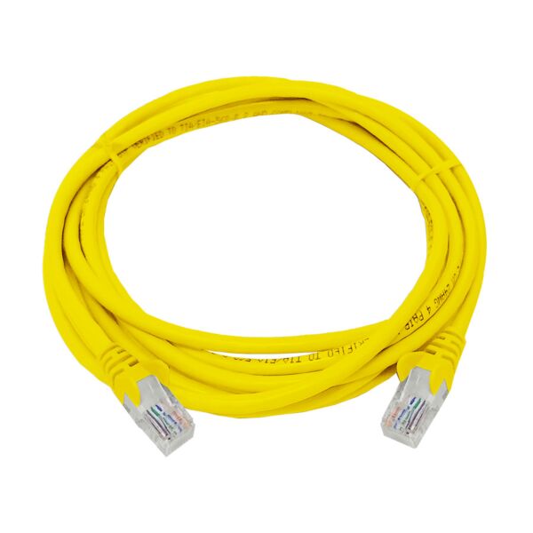 CAT5e  3 Meter UTP Patchleads / Flyleads | Yellow   - (10 Per Pack) | FLY-3Y