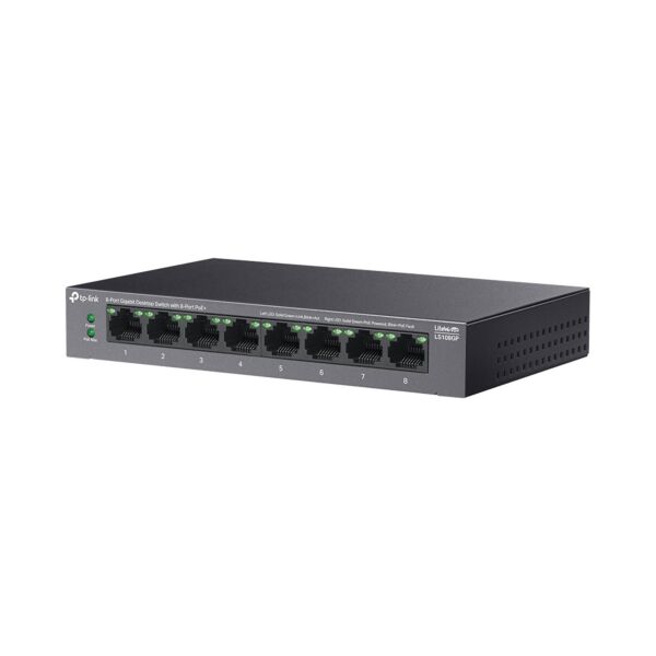 TP-Link 8-Port Gigabit Desktop Switch with 8-Port PoE+  | LS108GP