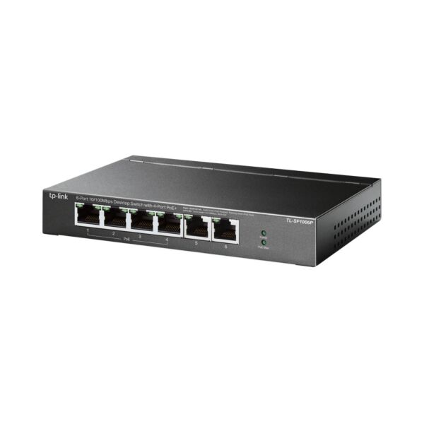 TP-LINK Sf1006P 6 Port 10/100 Mbps Desktop Poe Switch With 4 Port Poe+