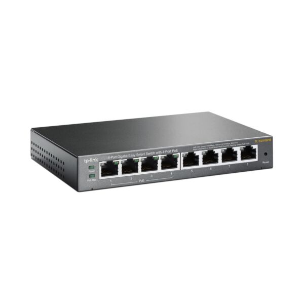 TP-Link 8-Port Gigabit Easy Smart Switch with 4-Port PoE+ | TL-SG108PE