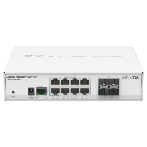 MikroTik Cloud Router Switch 8 Gigabit Ports 4SFP | RB-CRS1128