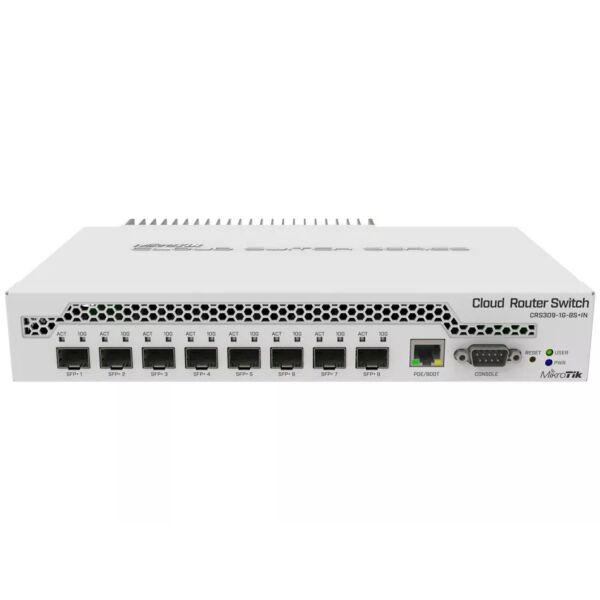 MikroTik Cloud Router Switch 8 Port SFP+ with PoE Input  | RB-CRS309S