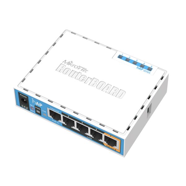 MikroTik hAP 5 Port Ethernet 300Mbps WiFi 4 Router  | RB-HAP