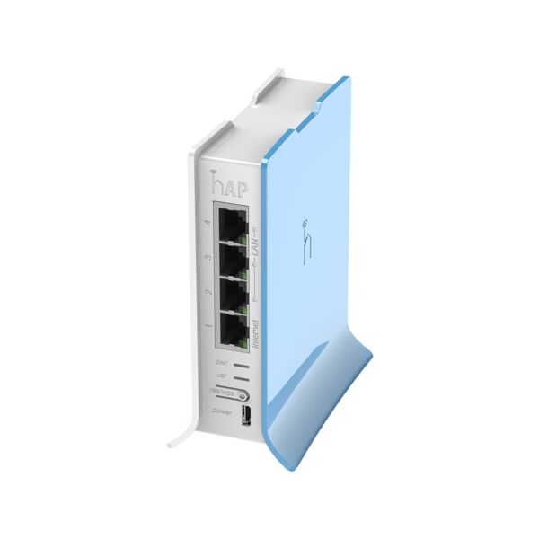 MikroTik hAP Lite Tower 4 Port Ethernet 300Mbps WiFi 4 Router RB941-2
