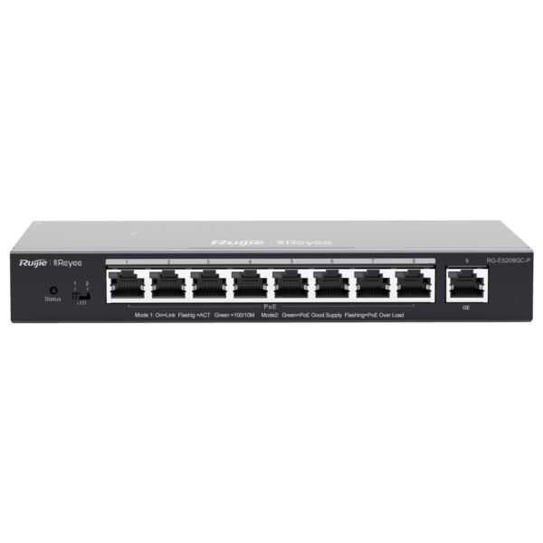 Reyee 9 Port Gigabit with 8 PoE 120W Layer 2 Smart Switch | RG-ES209GP
