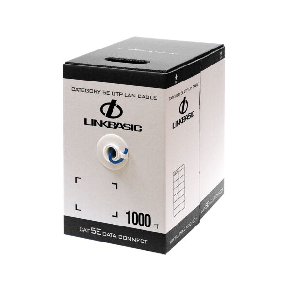 Linkbasic 305M Box Cat5e Solid Blue UTP Network Cable